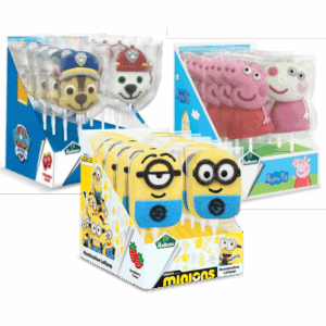 Vaahtokarkkitikkarit Ryhmä Hau, Minions, Pipsa Possu